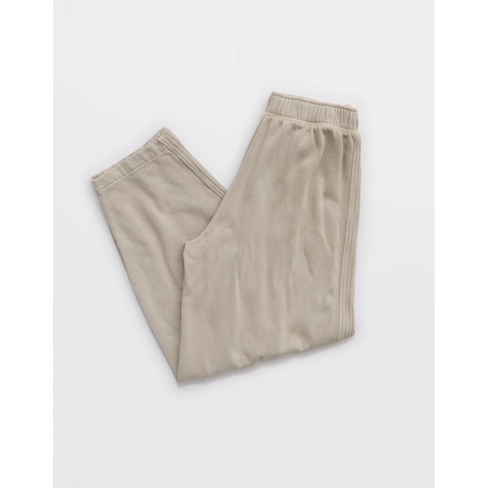 NWT Aerie Oh Snap! Barrel Sweatpant Sz XL Short Stone Harbor Cozy Lounge $55 - Picture 6 of 15